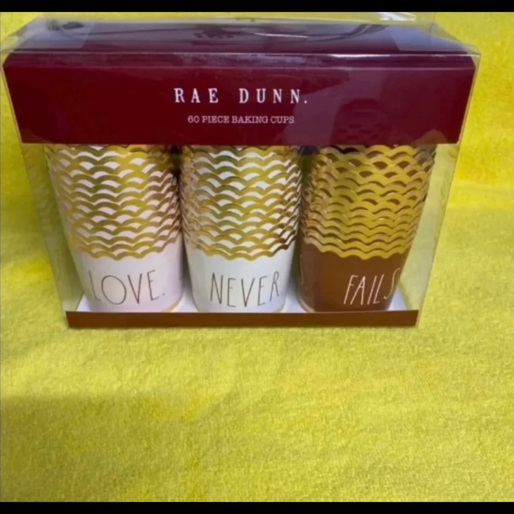Rae Dunn 60 LOVE NEVER FAILS Baking Cups